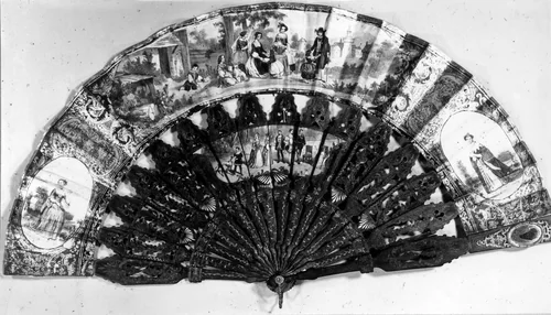 Fan by Italy, textile, 1801-1900