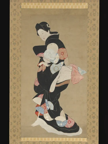 Dancer by Hishikawa Moronobu (菱川師宣), painting, 1618-1694