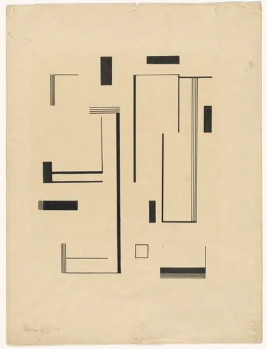 Construction by Werner Graeff, drawing, 1921