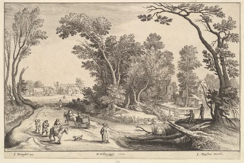 Going to Market by Wenceslaus Hollar, print, 1652