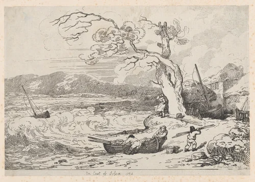 On Coast of Sussex by Thomas Rowlandson, print, 1784-1785