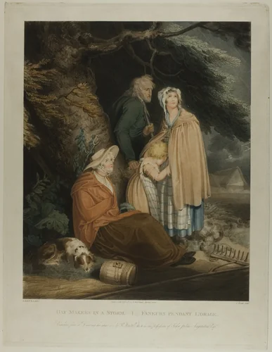 Haymakers in a Storm by Charles Knight, print, 1763-1826