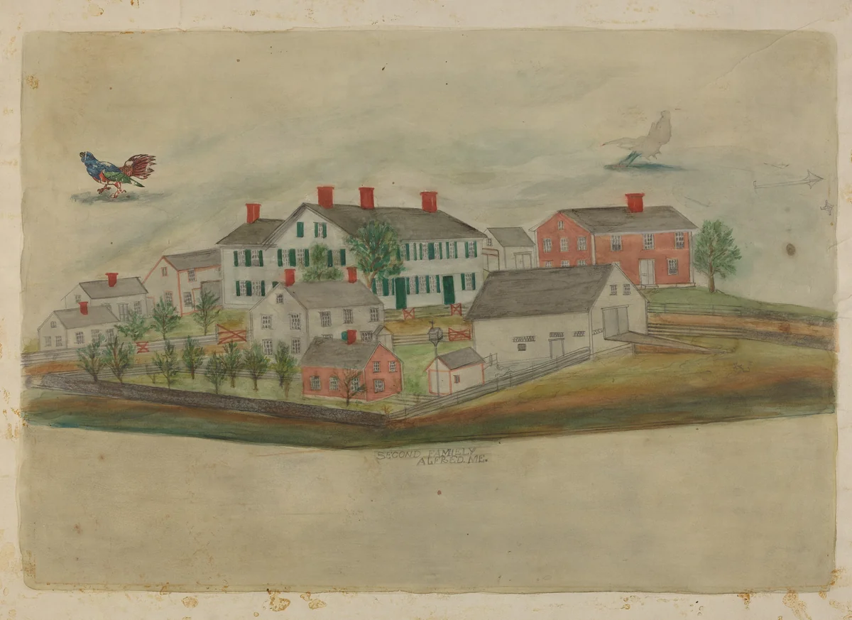 Second Family House, Alfred, ME. by Adelaide Dyball, index of american design, 1935-1942