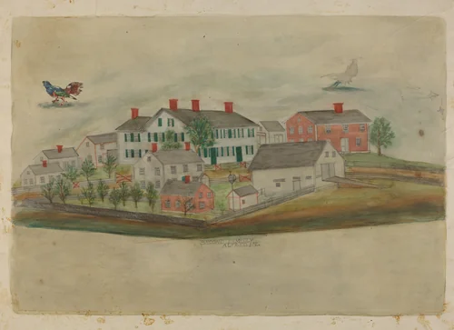 Second Family House, Alfred, ME. by Adelaide Dyball, index of american design, 1935-1942