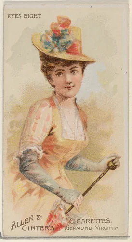 Eyes Right, from the Parasol Drills series (N18) for Allen & Ginter Cigarettes Brands by Allen & Ginter, print, 1888