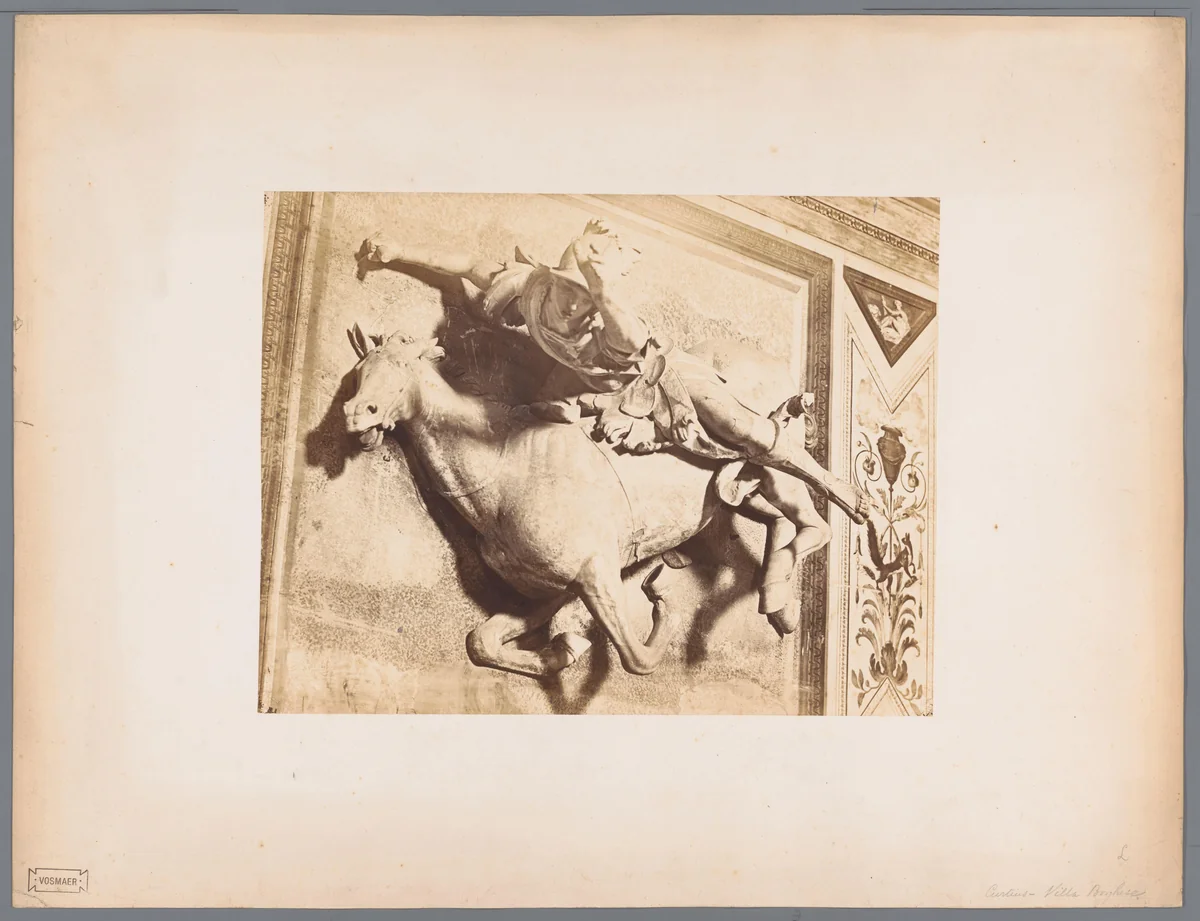 Sculptuur, Villa Borghese te Rome by anonymous, photograph, 1850-1880