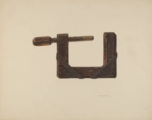 Clamp by Edward Unger, index of american design, 1938