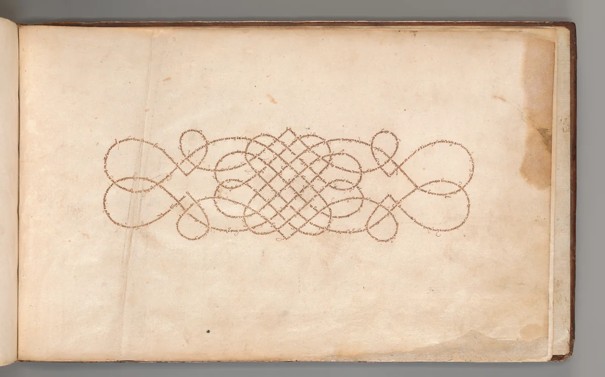 Micrographic Design in the Shape of a Knot by anonymous, book, 1600-1625