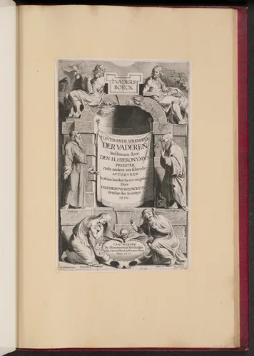 Title Page for Heribert Rosweyde, 'T Vaders Boeck by Jan Collaert
Peter Paul Rubens
Hieronymus Verdussen, print, 1617