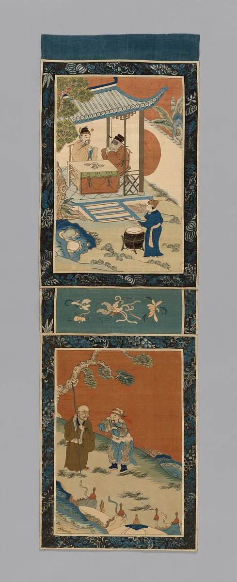 Panel (For a Screen) by China, textile, 1875-1900