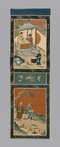 Panel (For a Screen) by China, textile, 1875-1900