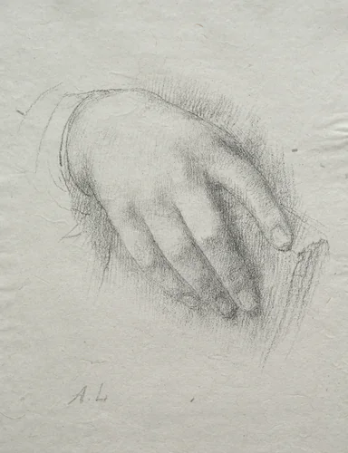 The Hand of Nora E. Legros by Alphonse Legros, print, 1890-1904