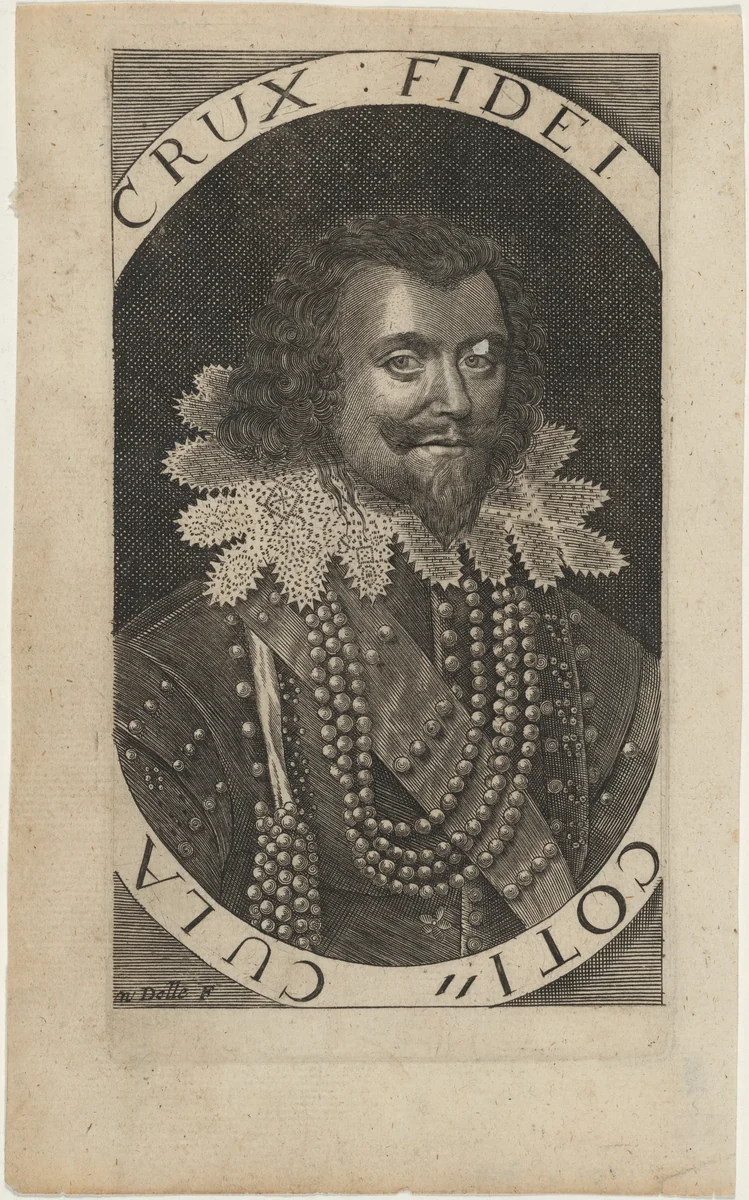George Villiers, First Duke of Buckingham by William Dolle, print, 1672