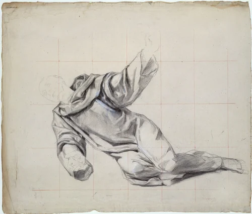Falling Man by Eugène Leygue, drawing, 1830-1877