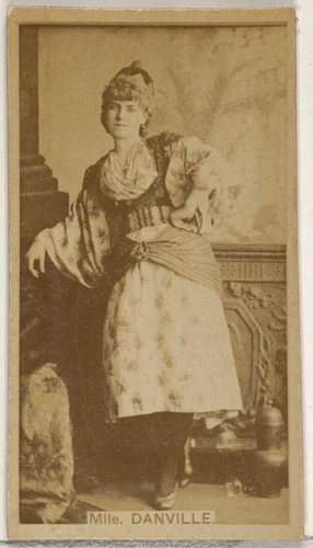 Mlle. Danville, from the Actors and Actresses series (N45, Type 8) for Virginia Brights Cigarettes by Allen & Ginter, photograph, 1885-1891