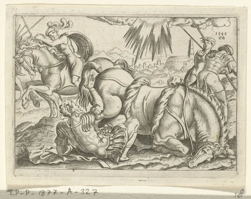 Bekering van Paulus by Unknown, print, 1546