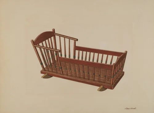 Cradle by Rex F. Bush, index of american design, 1938