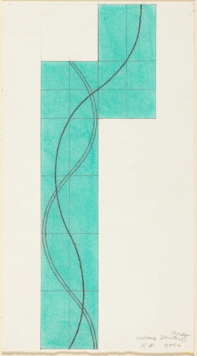Study for Column Structure by Robert Mangold, drawing, 2006