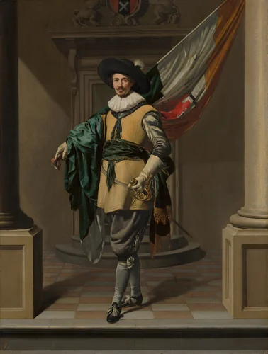 Portrait of Loef Vredericx (1590-1668) as an Ensign by Thomas de Keyser, painting, 1626