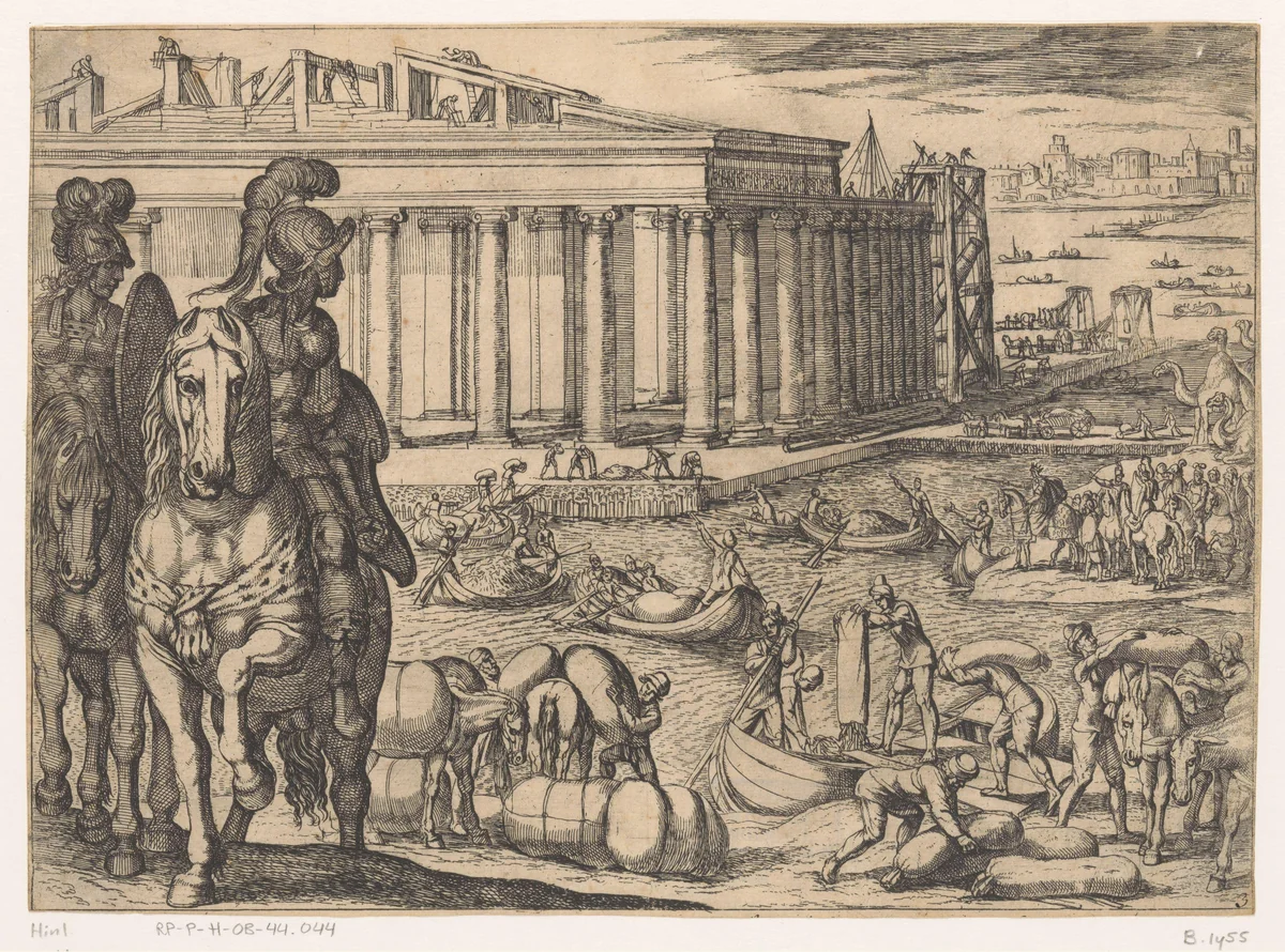 Tempel van Diana in Efeze by Antonio Tempesta, print, 1608