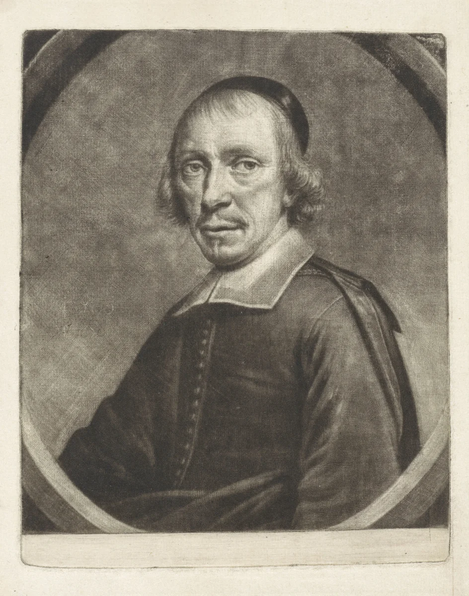Portret van Johannes Goethals by Jan Verkolje, print, 1670