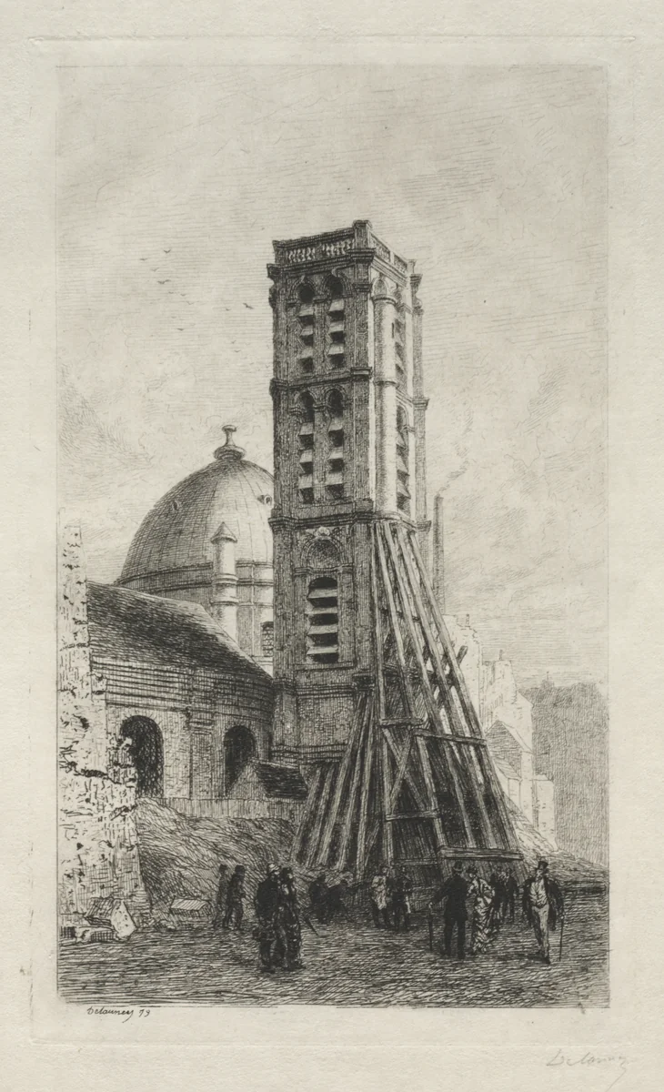 L'Eglise Saint-Roch by Alfred Alexandre Delauney, print, 1870-1894