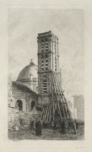 L'Eglise Saint-Roch by Alfred Alexandre Delauney, print, 1870-1894
