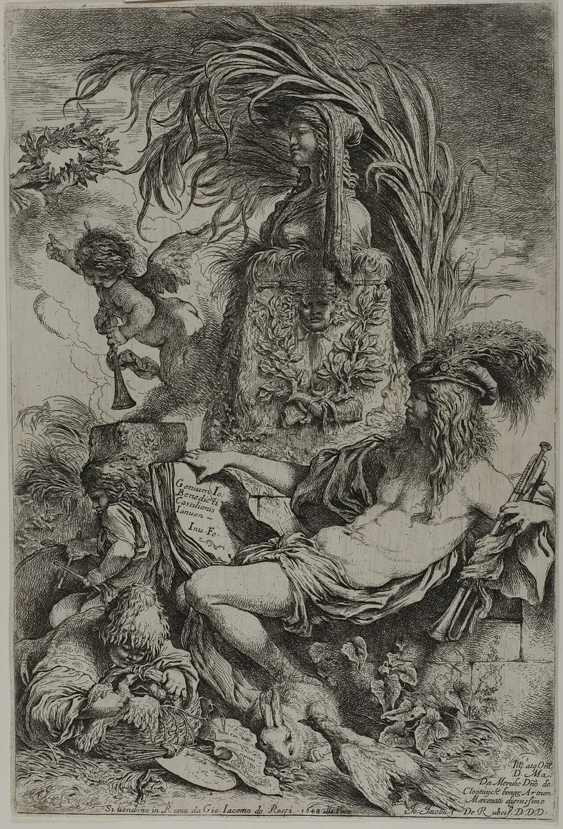 The Genius of Castiglione by Giovanni Benedetto Castiglione, print, 1648
