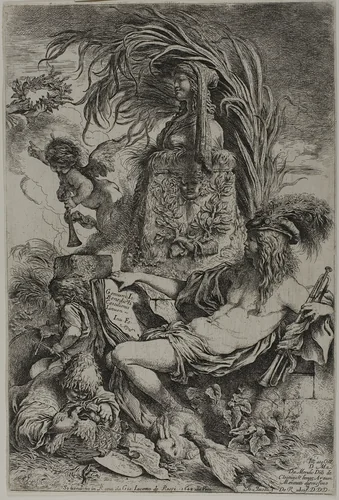 The Genius of Castiglione by Giovanni Benedetto Castiglione, print, 1648