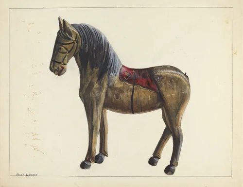 Toy Horse by Mina Lowry, index of american design, 1939