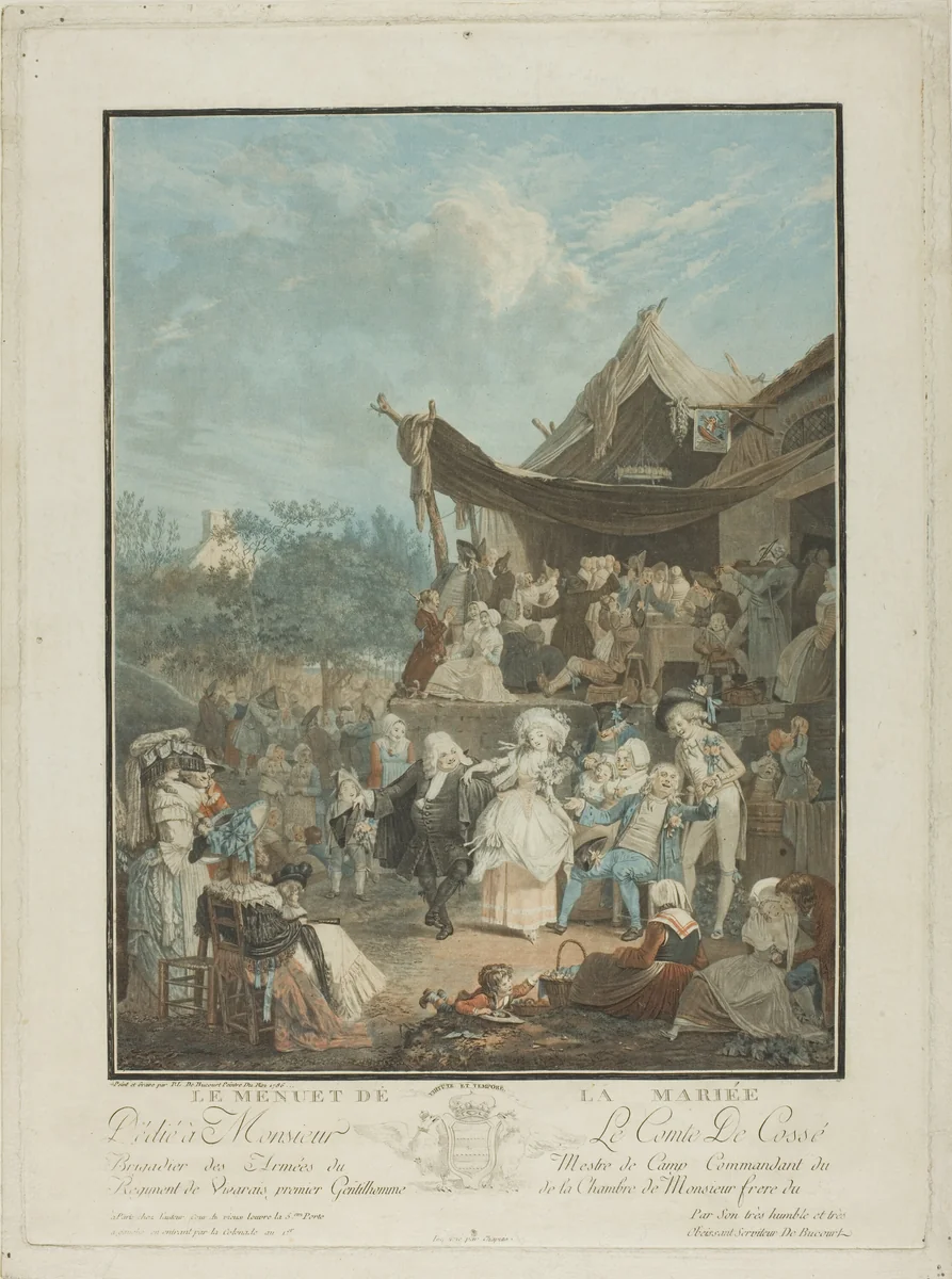 Le Menuet de la mariée by Philibert Louis Debucourt, print, 1775-1832