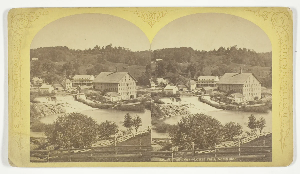 Ticonderoga - Lower Falls, North Side, No. 654 from the series "Crystal" by Seneca Ray Stoddard, photograph, 1870-1876