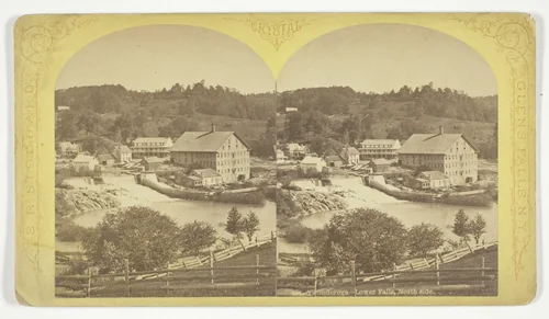 Ticonderoga - Lower Falls, North Side, No. 654 from the series "Crystal" by Seneca Ray Stoddard, photograph, 1870-1876