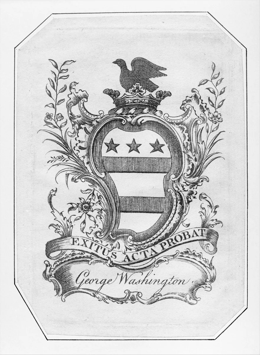 Bookplate of George Washington by anonymous, print, 1772
