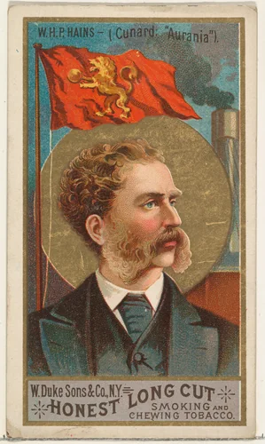 W.H.P. Hains, from the Sea Captains series (N127) issued by Duke Sons & Co. to promote Honest Long Cut Tobacco by W. Duke, Sons & Co., print, 1887