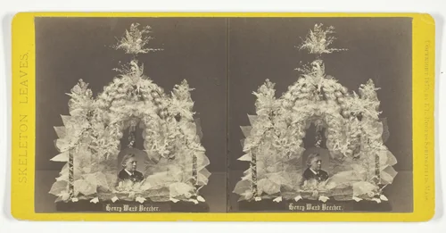 Henry Ward Beecher, from the series "Skeleton Leaves" by John P. Soule, photograph, 1875