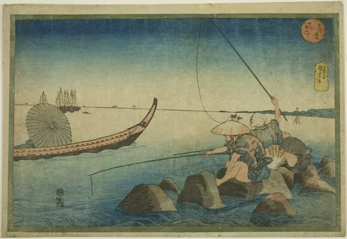 Teppozu, from the series "Famous Places in the Eastern Capital (Toto meisho)" by Utagawa Kuniyoshi (歌川國芳), print, 1827-1838