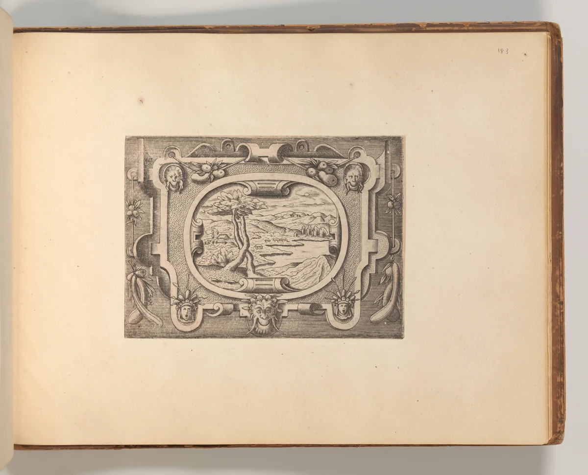 Series of Cartouches, in: Targhe ed altri ornati di varie e capricciose invenzioni (Cartouches and other ornaments of various and capricious invention, page 52) by Cornelis Bos, book, 1540-1560