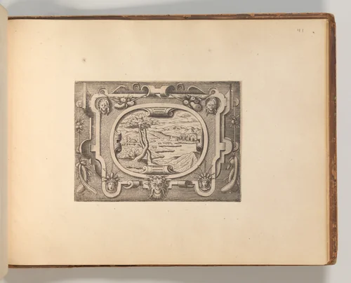 Series of Cartouches, in: Targhe ed altri ornati di varie e capricciose invenzioni (Cartouches and other ornaments of various and capricious invention, page 52) by Cornelis Bos, book, 1540-1560