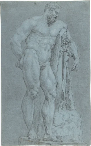 The Farnese Hercules by Peter van Lint, drawing, 1639