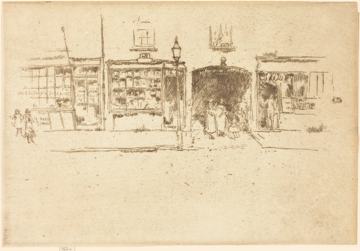 The Barber's by James McNeill Whistler, print, 1886-1888