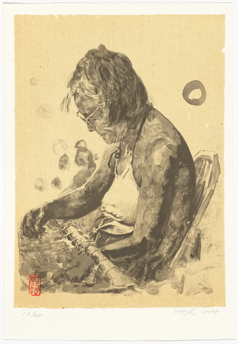 Needlework by Hung Liu, portfolio, 2004