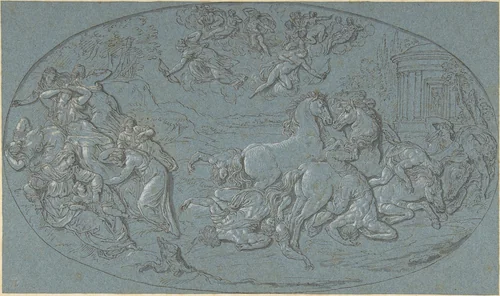 Death of Niobe and Her Children by Bernard Picart, drawing, 1693-1733