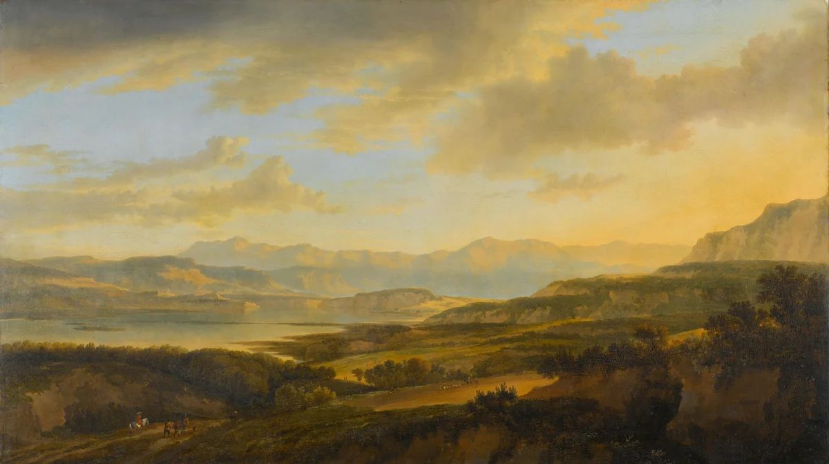 The Lake of Zurich by Jan Hackaert, painting, 1660