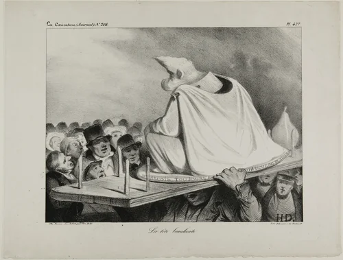 The Loose Head, plate 427 by Honoré-Victorin Daumier, print, 1834
