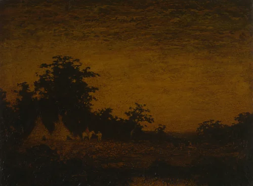 Indian Encampment by Ralph Albert Blakelock, painting, 1877-1885
