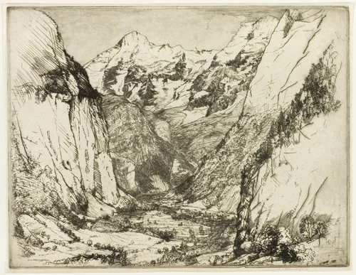 The Lauterbrunnen by Donald Shaw MacLaughlan, print, 1908
