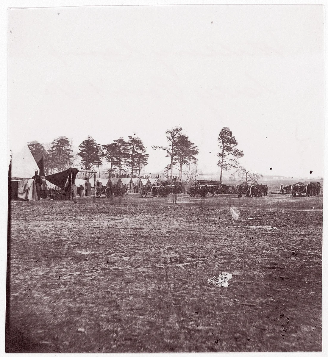 [Artillery Camp, City Point, Virginia] by Andrew Joseph Russell, photograph, 1865