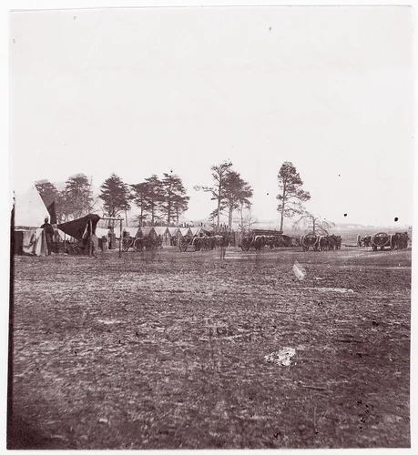 [Artillery Camp, City Point, Virginia] by Andrew Joseph Russell, photograph, 1865
