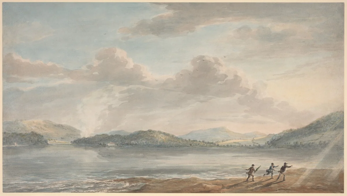 The Tide Rising at Briton Ferry by Paul Sandby, drawing, 1773